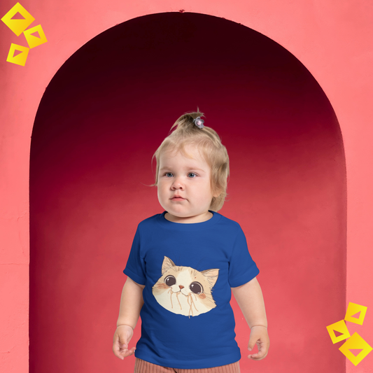Baby Cat T Shirt - Cute Kitten Baby Tee - Soft Cotton Infant Shirt - Gift for Cat Lovers Baby