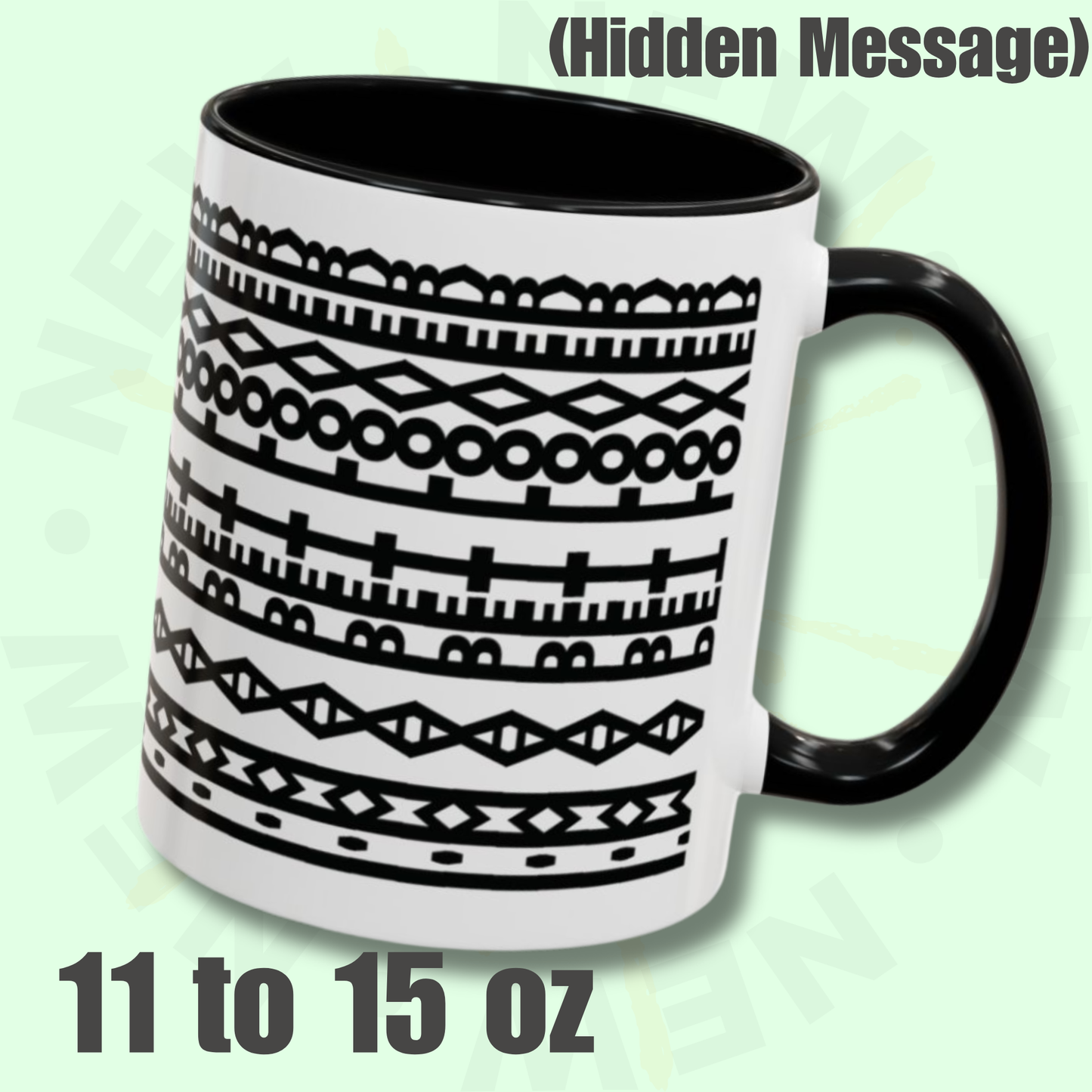 Accent Coffee Mug, Hidden Message I'm A Pet Lover Design, Black Stripe Pattern Cup, Colorful 11oz 15oz Gift, Pet Owner Present