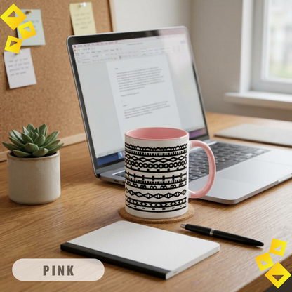 Accent Coffee Mug, Hidden Message I'm A Pet Lover Design, Black Stripe Pattern Cup, Colorful 11oz 15oz Gift, Pet Owner Present