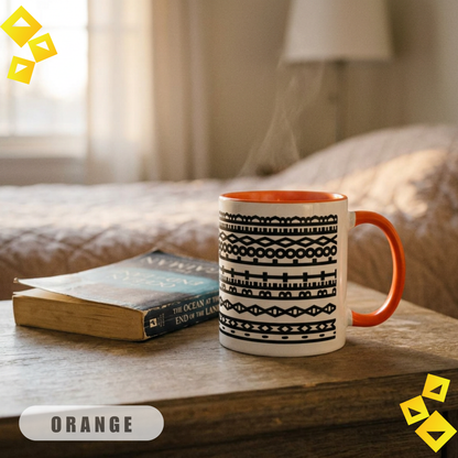 Accent Coffee Mug, Hidden Message I'm A Pet Lover Design, Black Stripe Pattern Cup, Colorful 11oz 15oz Gift, Pet Owner Present