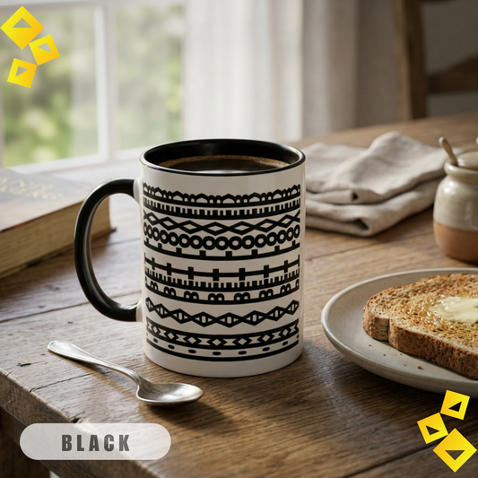 Accent Coffee Mug, Hidden Message I'm A Pet Lover Design, Black Stripe Pattern Cup, Colorful 11oz 15oz Gift, Pet Owner Present
