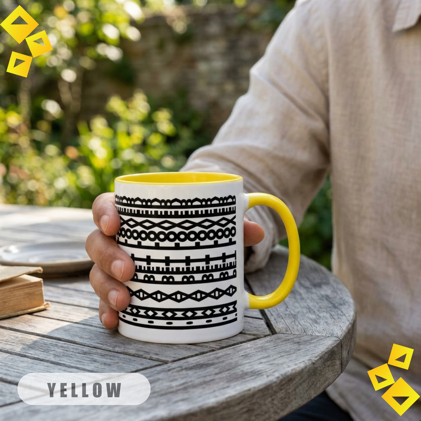 Accent Coffee Mug, Hidden Message I'm A Pet Lover Design, Black Stripe Pattern Cup, Colorful 11oz 15oz Gift, Pet Owner Present
