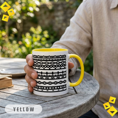 Accent Coffee Mug, Hidden Message I'm A Pet Lover Design, Black Stripe Pattern Cup, Colorful 11oz 15oz Gift, Pet Owner Present