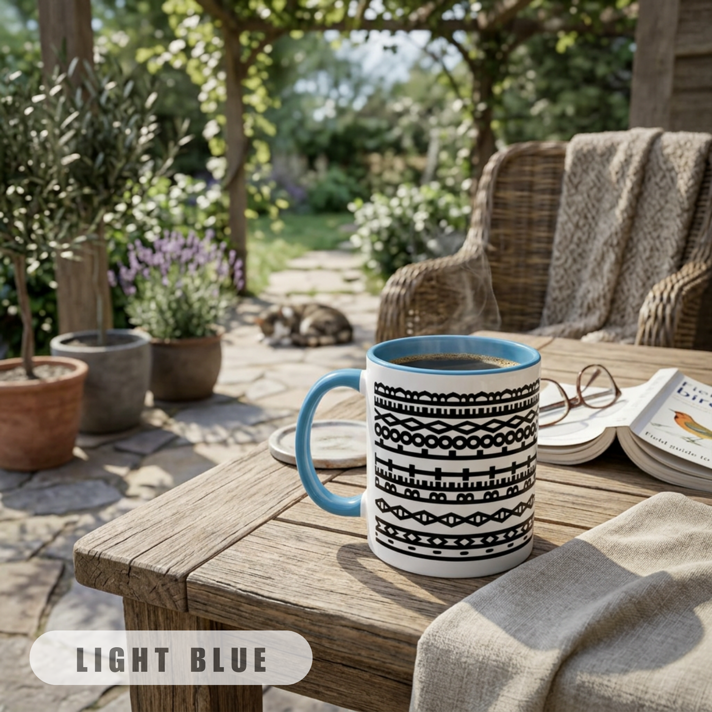 Accent Coffee Mug, Hidden Message I'm A Pet Lover Design, Black Stripe Pattern Cup, Colorful 11oz 15oz Gift, Pet Owner Present