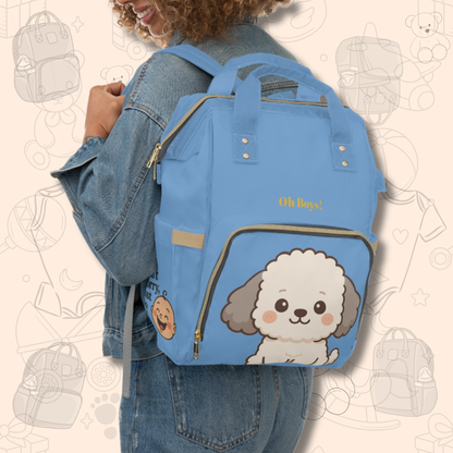 Diaper Bag, Baby and Dog Essentials Organizer, Stylish Pet Parent Backpack, Functional Travel Bag for New Moms Dads, Baby Shower Gift