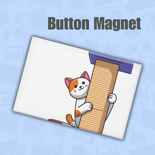 Fridge Magnet Button, Cute Orange Spotted Kitten Design, Cat Lover Kitchen Decor, Animal Pin Magnet, Gift for Pet Lovers