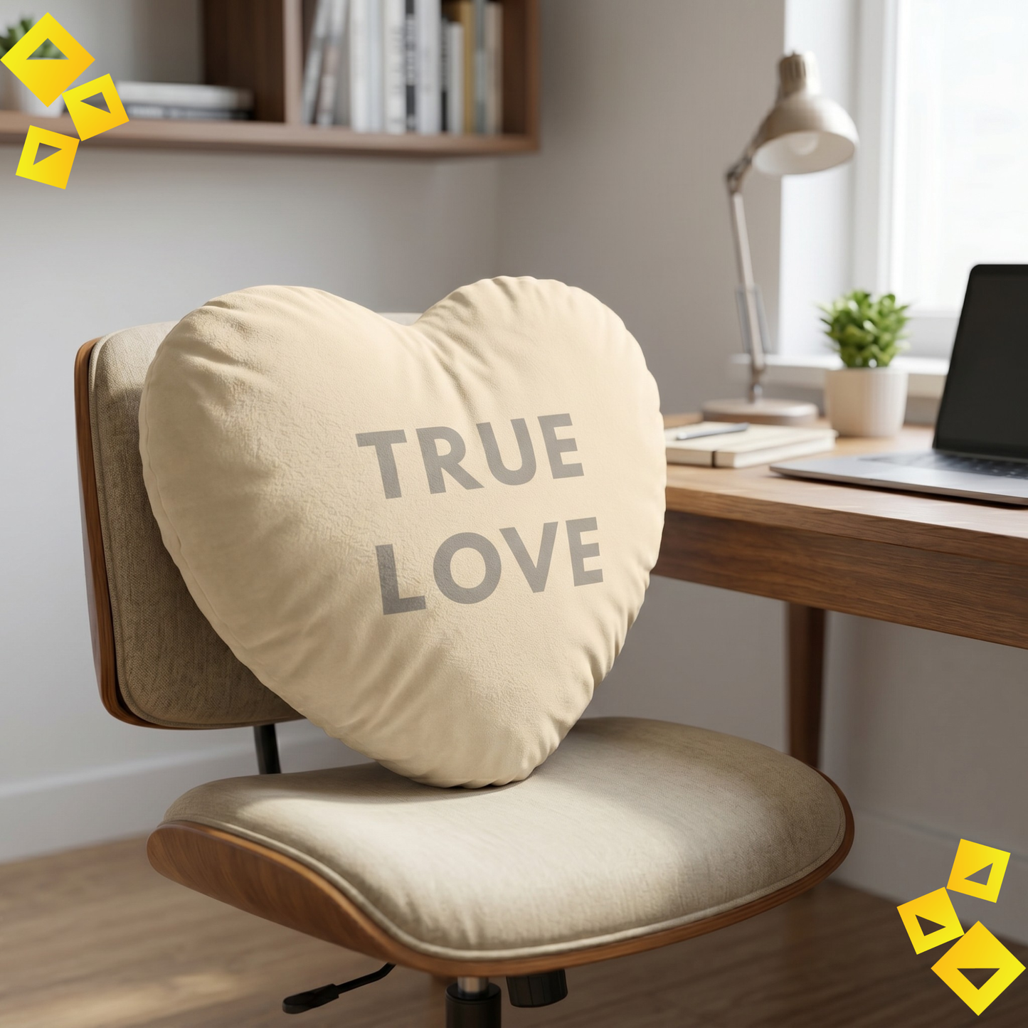 Custom Shaped Pillow - Personalized Heart Pillow - TRUE LOVE Cushion - Custom Design Pillow for Home Decor & Gift