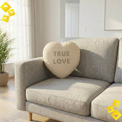Custom Shaped Pillow - Personalized Heart Pillow - TRUE LOVE Cushion - Custom Design Pillow for Home Decor & Gift