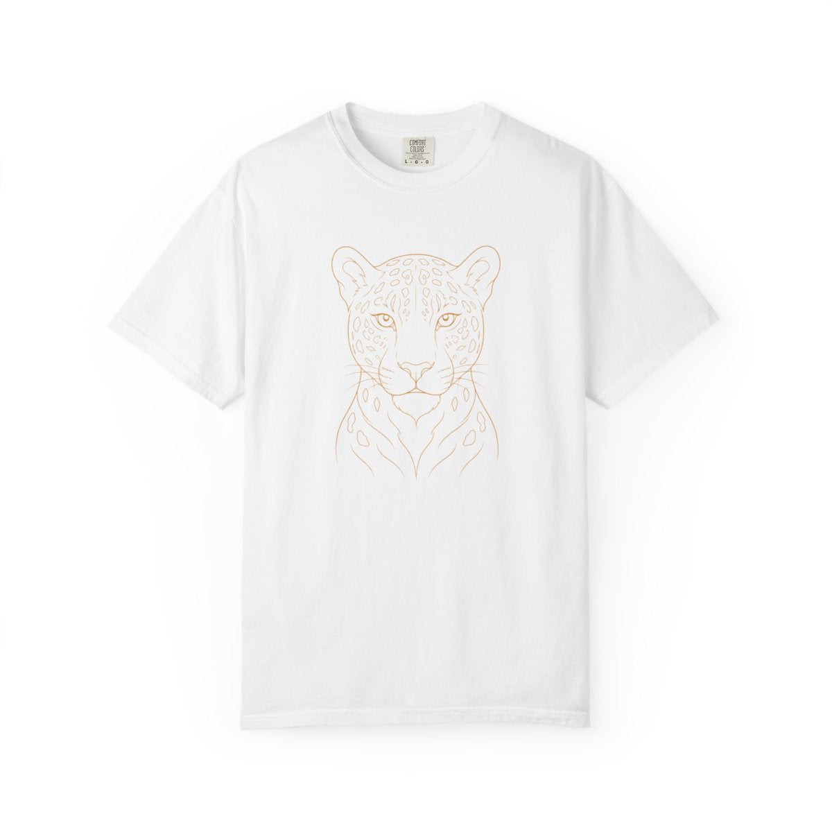 Line Art Jaguar Head T-shirt | Minimal Big Cat Illustration