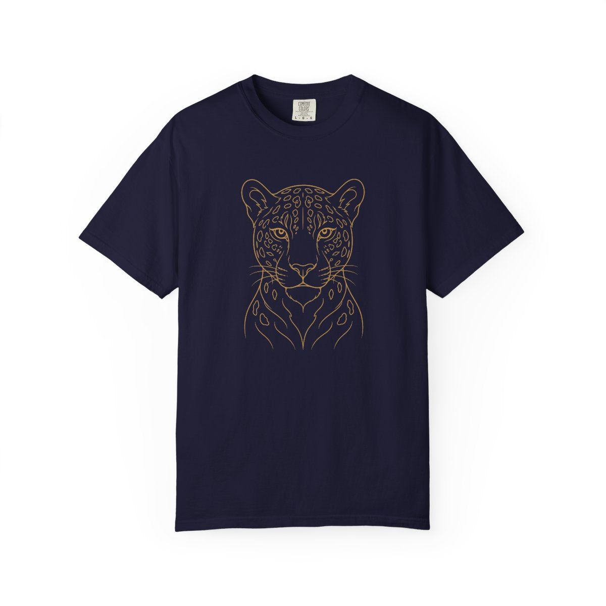 Line Art Jaguar Head T-shirt | Minimal Big Cat Illustration