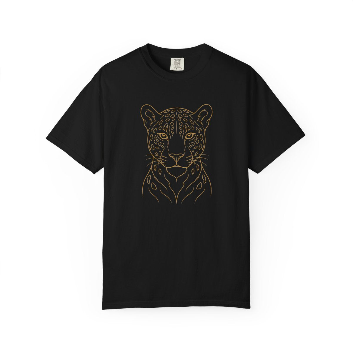 Line Art Jaguar Head T-shirt | Minimal Big Cat Illustration