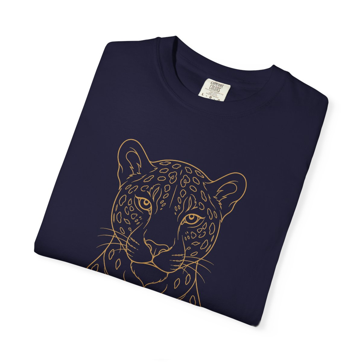 Line Art Jaguar Head T-shirt | Minimal Big Cat Illustration