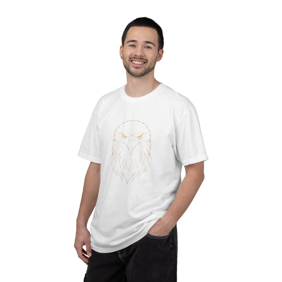 Minimal Eagle Line Art T-shirt | Outline Bald Eagle Tee