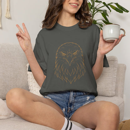 Minimal Eagle Line Art T-shirt | Outline Bald Eagle Tee