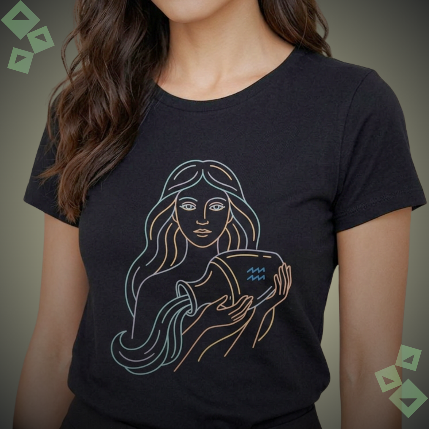 Unisex Jersey T Shirt Aquarius Zodiac Water Bearer Graphic, Minimalist Aquarius Astrology Shirt, Horoscope Zodiac Sign Tee, Birthday Gift