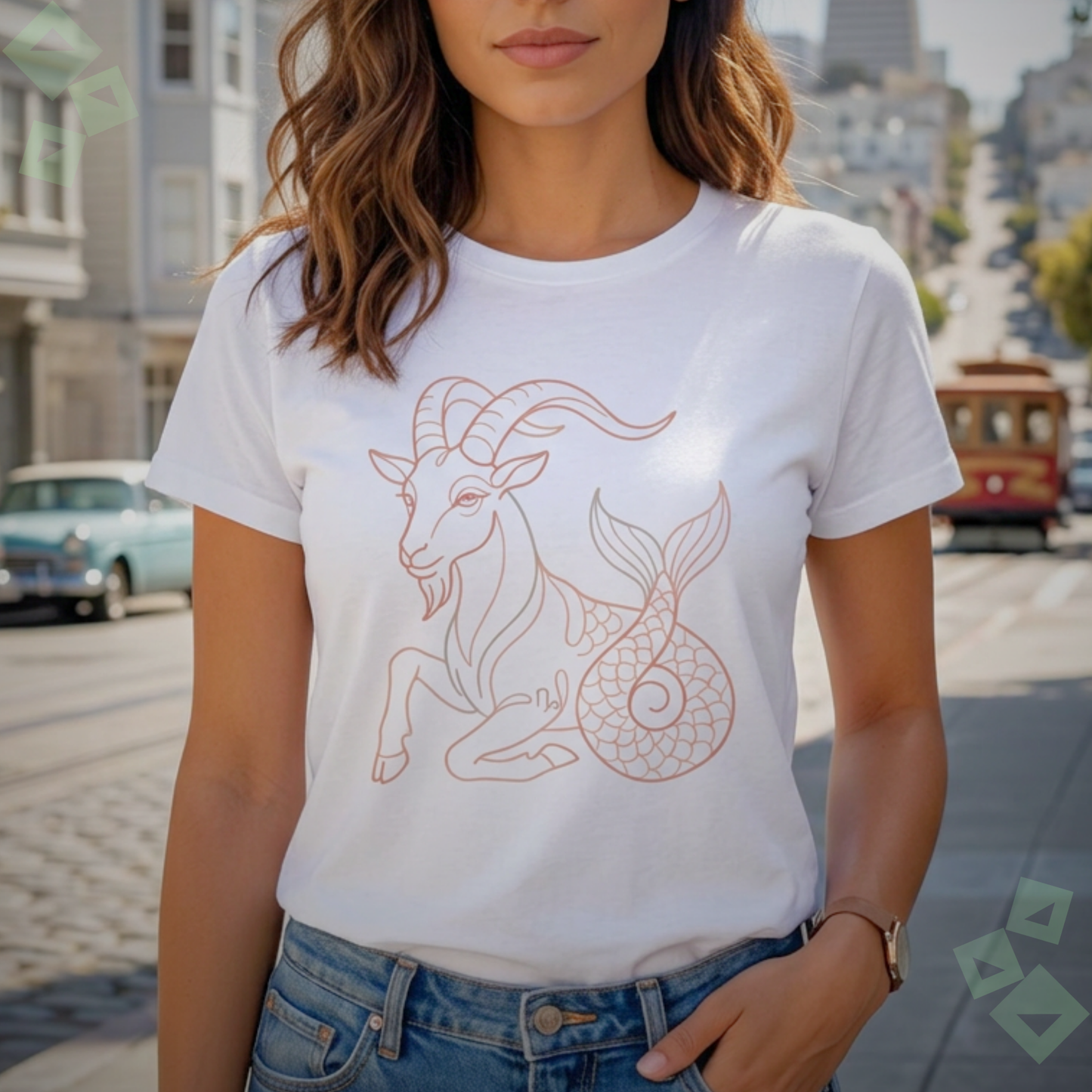 Unisex Jersey T Shirt Capricorn Zodiac Sea Goat Graphic, Minimalist Capricorn Astrology Shirt, Horoscope Zodiac Sign Tee, Birthday Gift