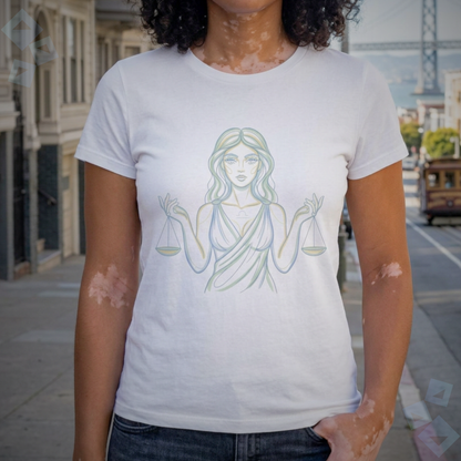 Unisex Jersey T Shirt Libra Zodiac Scales Graphic, Minimalist Libra Astrology Shirt, Horoscope Zodiac Sign Tee, Gift for Libra Women Men