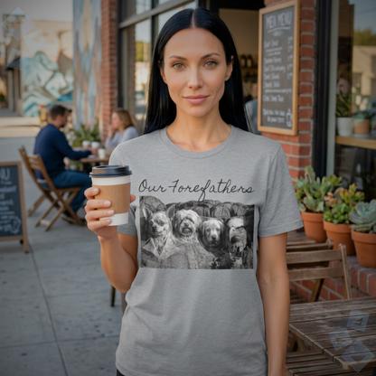 Unisex Jersey T Shirt Our Forefathers Evolution Graphic Tee, Funny Monkey Evolution Shirt, Science Humor T Shirt, Gift for Science Lovers