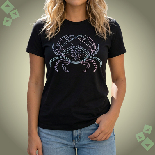 Unisex Jersey T Shirt Cancer Zodiac Crab Graphic, Minimalist Cancer Astrology Shirt, Horoscope Zodiac Sign Tee, Gift for Cancer Women Men