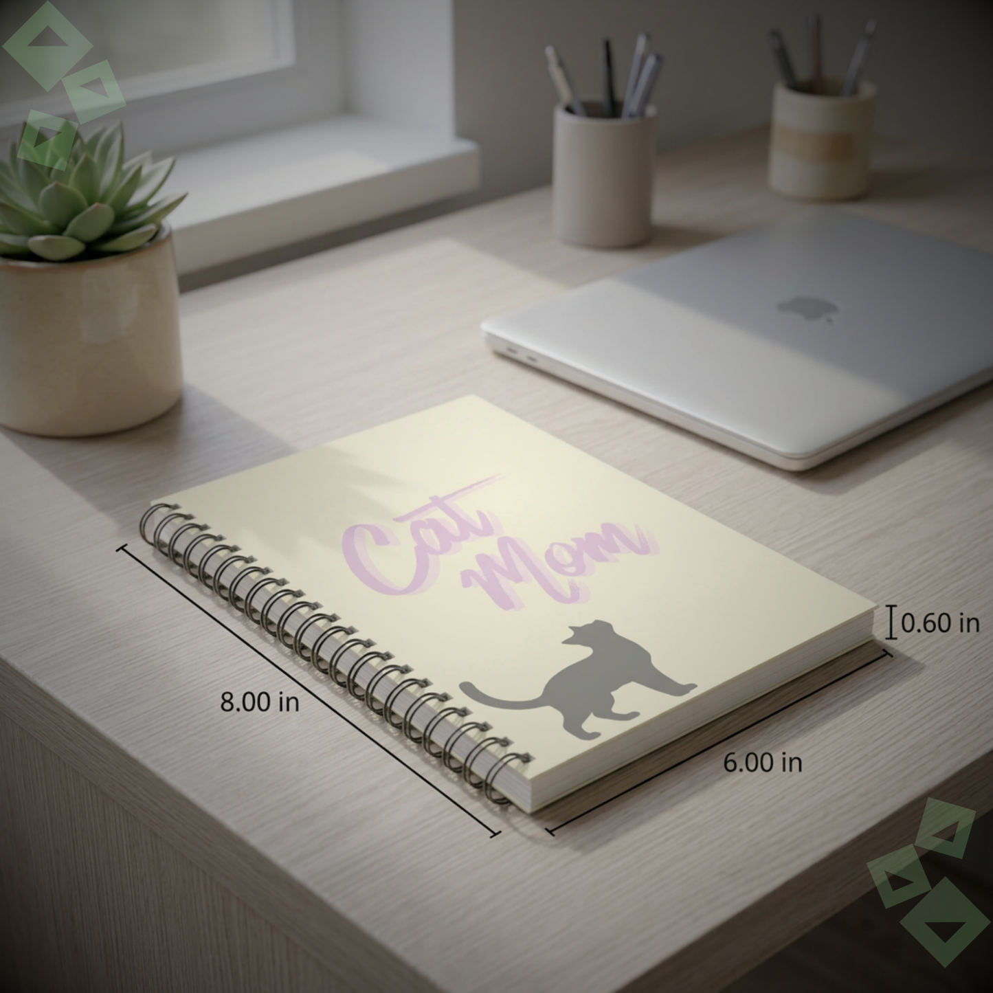 Cat Mom Spiral Notebook | Ruled Line, Cute Cat Design