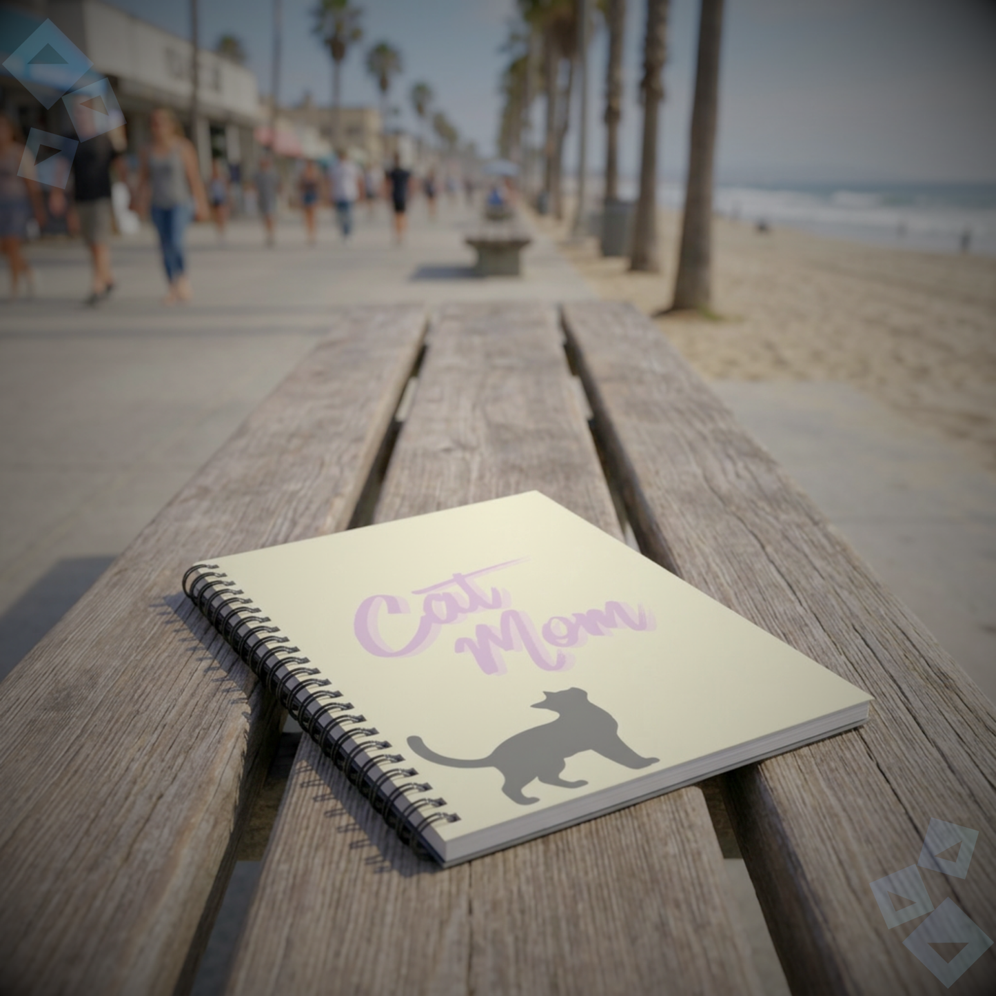 Cat Mom Spiral Notebook | Ruled Line, Cute Cat Design