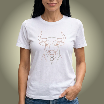 Unisex Jersey T Shirt Taurus Zodiac Bull Graphic, Minimalist Taurus Astrology Shirt, Horoscope Zodiac Sign Tee, Birthday Gift for Women Men
