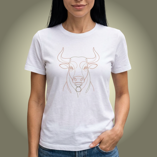 Unisex Jersey T Shirt Taurus Zodiac Bull Graphic, Minimalist Taurus Astrology Shirt, Horoscope Zodiac Sign Tee, Birthday Gift for Women Men