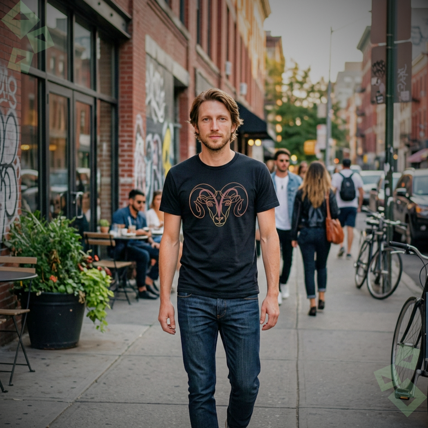 Unisex Jersey T Shirt Aries Zodiac Ram Graphic, Minimalist Aries Astrology Shirt, Horoscope Zodiac Sign Tee, Birthday Gift