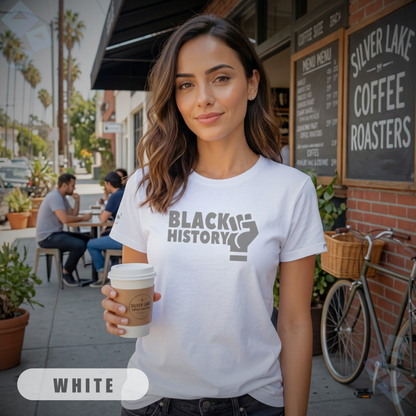 Unisex Heavy Cotton Tee Black History Shirt, Black History Month Fist Graphic T Shirt, African American Pride Shirt, Equality Activist Gift