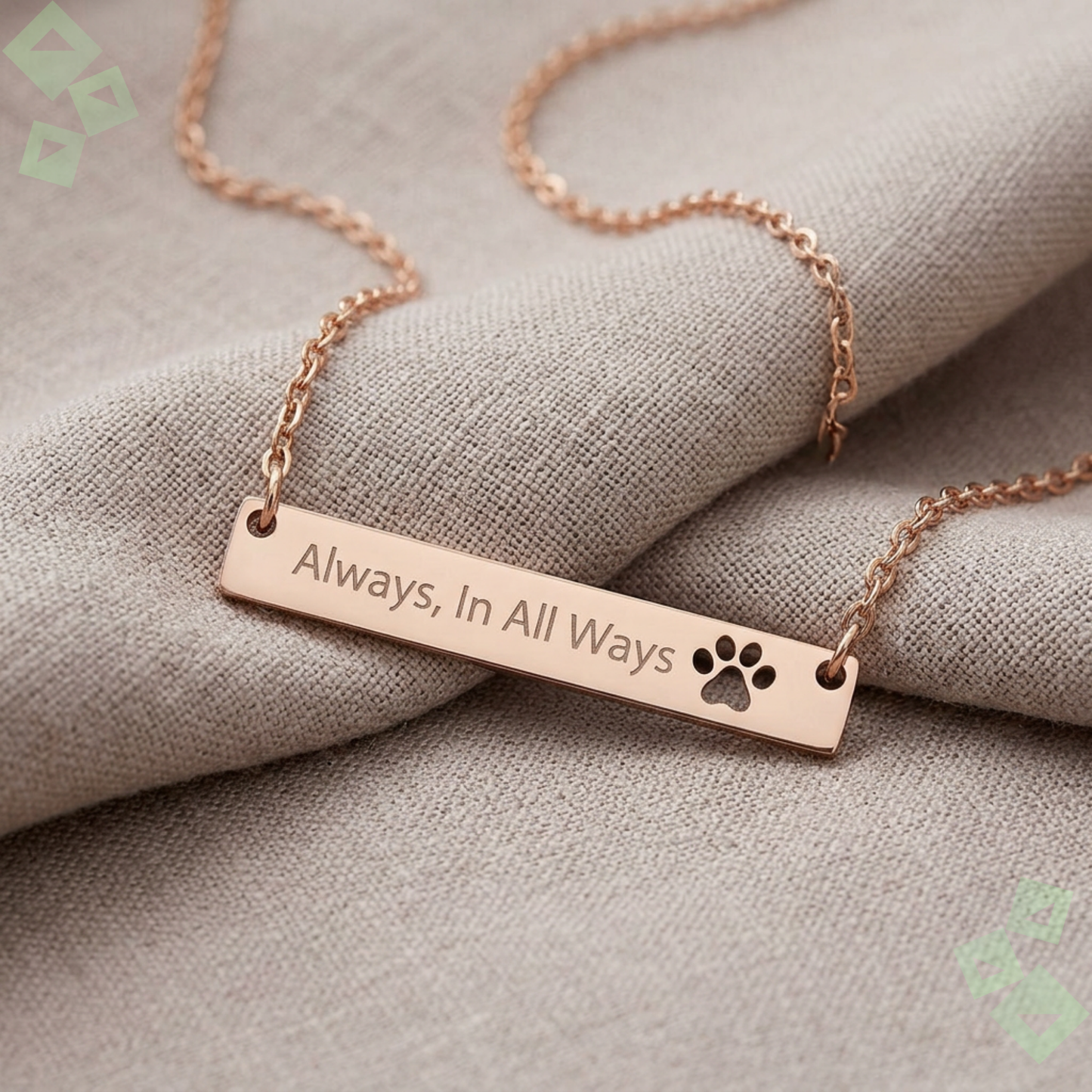 Cutout Paw Bar Necklace Engraving, Personalized Dog Paw Bar Necklace Stainless, Pet Lover Jewelry Gift for Dog Mom