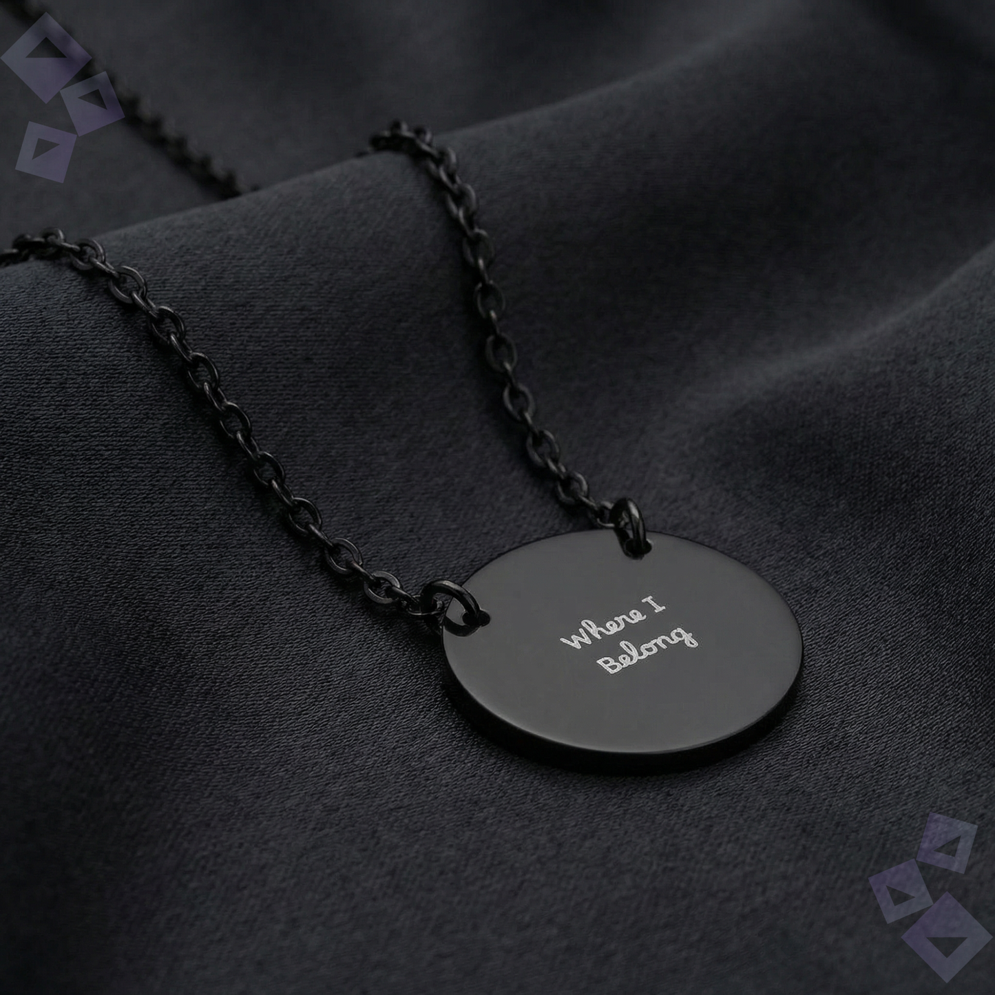 Circle Necklace Engraving, Personalized Name Circle Necklace with Round Pendant, Custom Word Necklace, Minimalist Jewelry Gift
