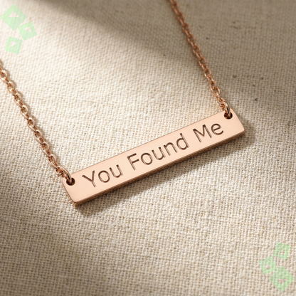Horizontal Bar Necklace Engraving, Personalized Name Bar Necklace Stainless Steel, Custom Word Bar Necklace, Minimalist Jewelry Gift for Her