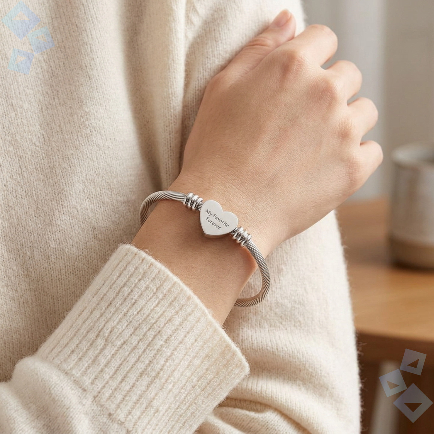Heart Cuff Bracelet Engraving, Personalized Name Heart Bracelet, Polished Minimalist Cuff Jewelry, Romantic Gift for Her Girlfriend Wife