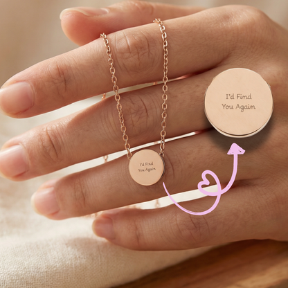 Mini Circle Necklace Engraving, Personalized Name Necklace with Round Pendant, Custom Word Necklace, Minimalist Jewelry Gift for Her