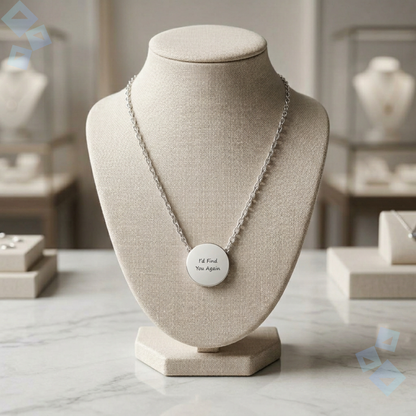 Mini Circle Necklace Engraving, Personalized Name Necklace with Round Pendant, Custom Word Necklace, Minimalist Jewelry Gift for Her