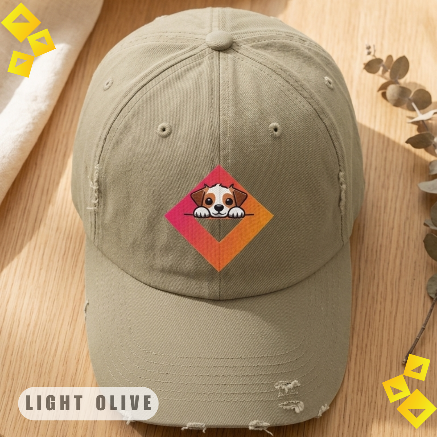 Distressed Cap, Spotted Dog Vintage Style Hat, Unisex Baseball Cap, Casual Pet Lover Accessory, Gift for Dog Lovers Everyday Wear