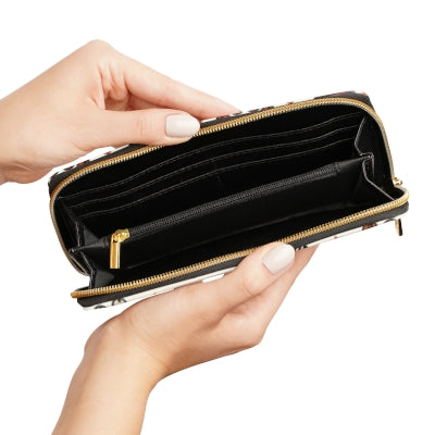 Leopard Paw Print Zipper Wallet | Animal Print Paw Pattern