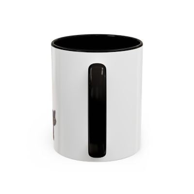 Grumpy Black Cat Coffee Because Humans Are Exhausting Mug