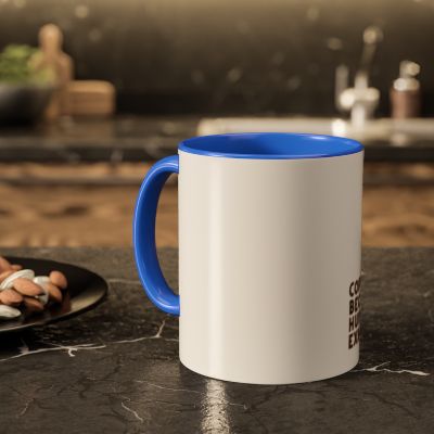 Grumpy Black Cat Coffee Because Humans Are Exhausting Mug