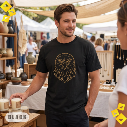 Unisex Garment-Dyed T-shirt, Eagle Illustration Tee, World Cup 2026 Soccer Fan Shirt, Fierce Eagle Graphic, Sports Gift