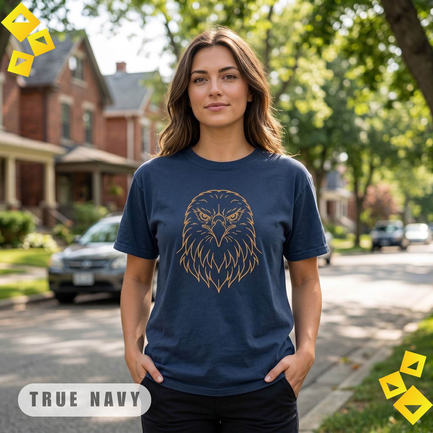 Unisex Garment-Dyed T-shirt, Eagle Illustration Tee, World Cup 2026 Soccer Fan Shirt, Fierce Eagle Graphic, Sports Gift