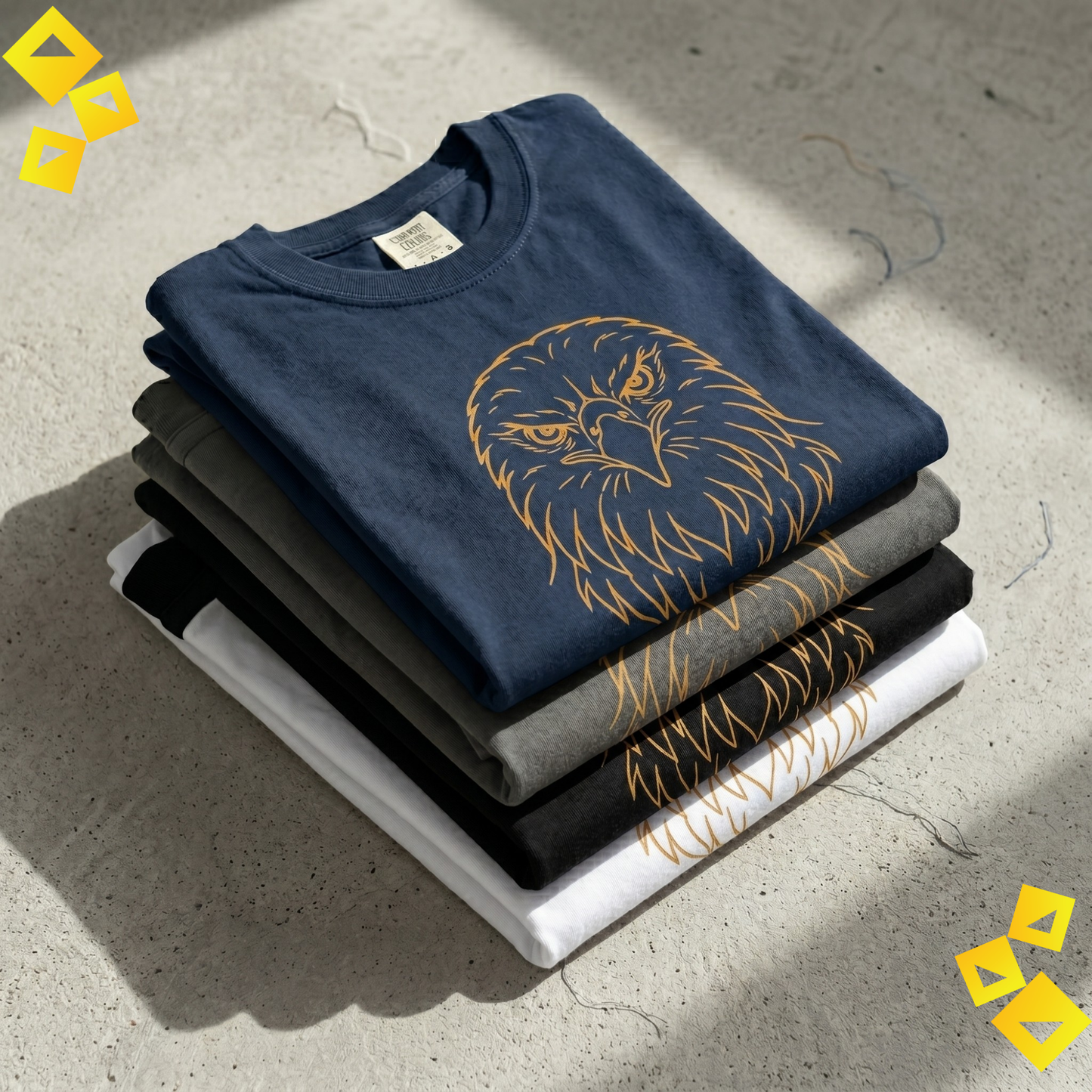 Unisex Garment-Dyed T-shirt, Eagle Illustration Tee, World Cup 2026 Soccer Fan Shirt, Fierce Eagle Graphic, Sports Gift