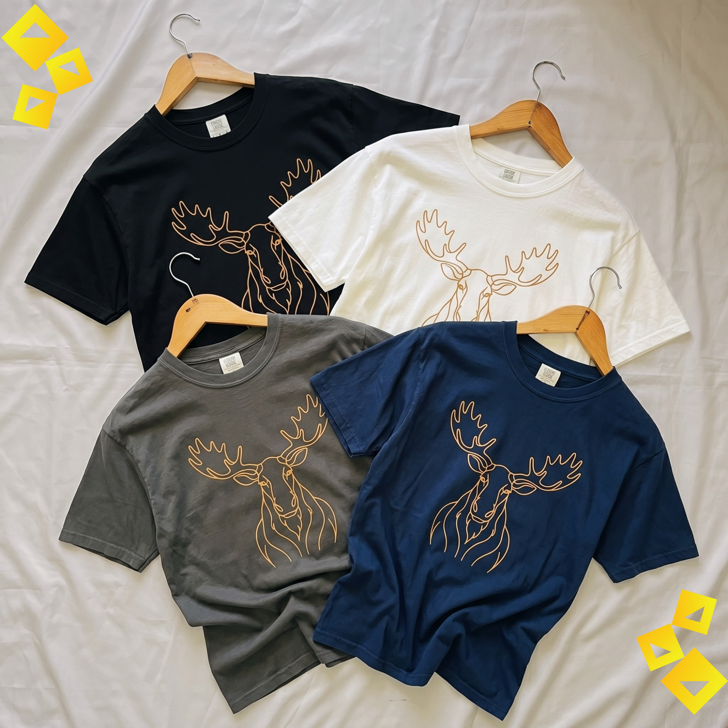 Unisex Garment-Dyed T-shirt, Minimalist Moose Line Art Tee, World Cup 2026 Fan Shirt, Wildlife Graphic, Nature Lover Sports Gift