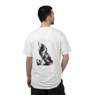 Howl Wolf with Soccer Ball T-Shirt | Soft Watercolor Wolf Illustration