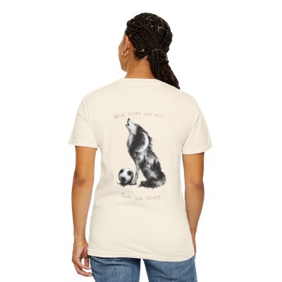 Howl Wolf with Soccer Ball T-Shirt | Soft Watercolor Wolf Illustration