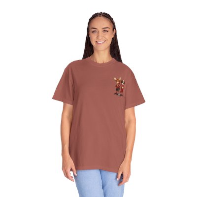 Moose and Saint Bernard Soccer Players T-shirt | Cute Animal Sports Illustration