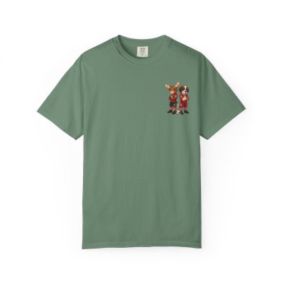 Moose and Saint Bernard Soccer Players T-shirt | Cute Animal Sports Illustration