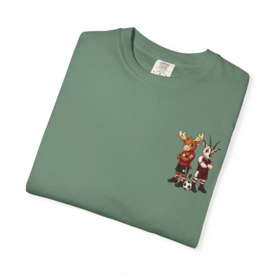 Moose and Oryx Soccer Players T-shirt | Cute Animal Sports Illustration