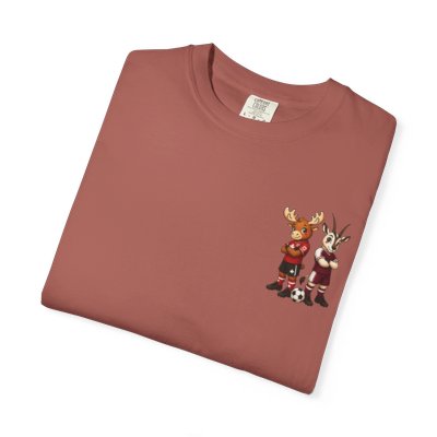 Moose and Oryx Soccer Players T-shirt | Cute Animal Sports Illustration