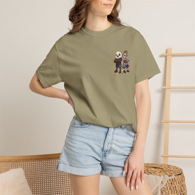 Eagle and BellBird Soccer Players T-shirt | Cute Animal Sports Illustration